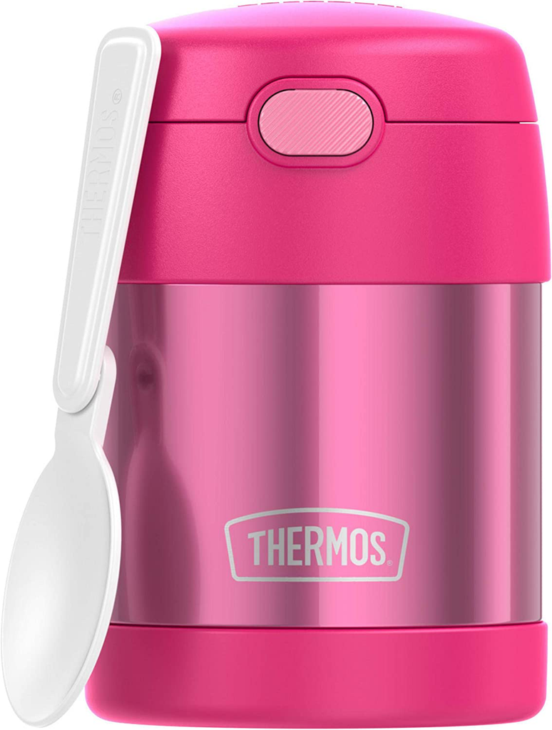  THERMOS FUNTAINER 10 Ounce Stainless Steel Vacuum Insulated Kids  Food Jar with Folding Spoon, Teal : Home & Kitchen