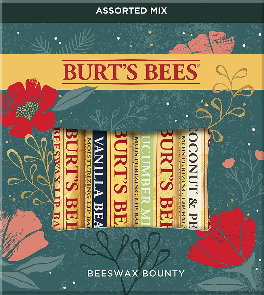 Burt's Bees 100% Natural Moisturizing Lip Balm, Multipack - Original  Beeswax, Strawberry, Coconut & Pear and Vanilla Bean with Beeswax & Fruit  Extracts - 4 Tubes Best of Burt's 