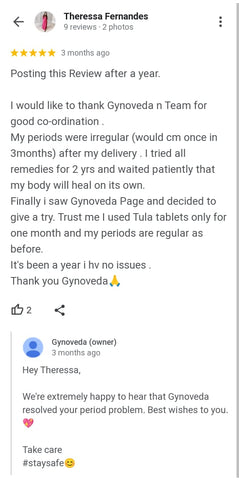 Gynoveda helped Theressa achieve regular healthy periods