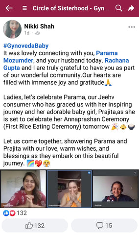Parama shared her journey to conceive with Ayurvedic Fertility Tablets