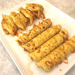 CREPES DE MANZANA Y CARAMELO