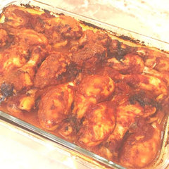 POLLO ASADO CON SALSA BARBECUE