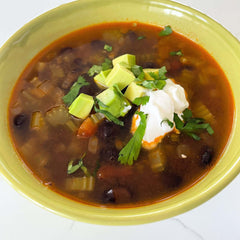 SOPA DE POROTOS NEGROS