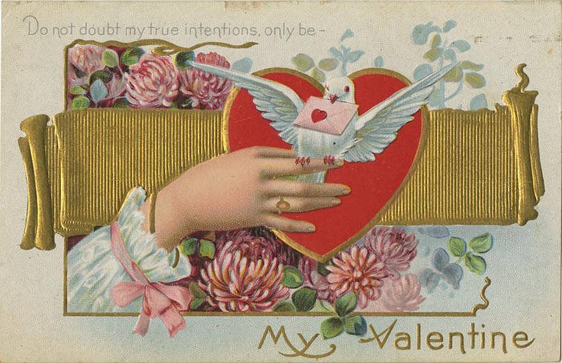 my valentine postcard