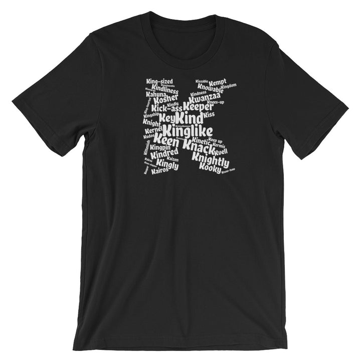 Positive words that start with K | Word cloud t-shirt – Boom Positive