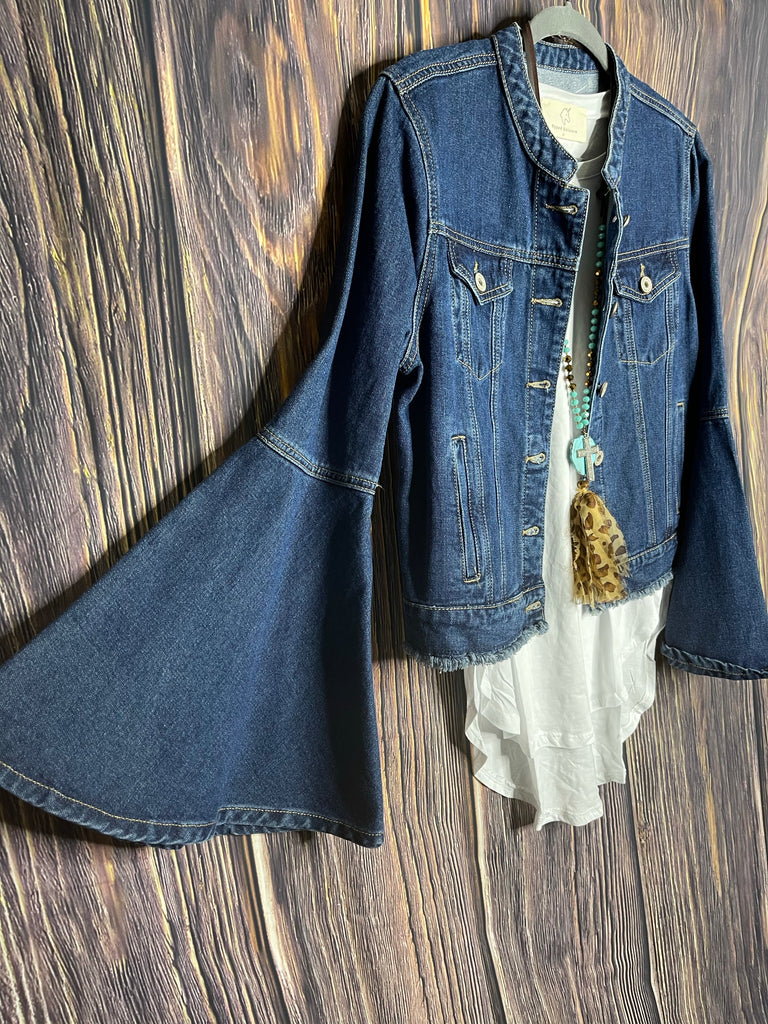 Bell sleeve denim jacket (2nd restock) | My She Shed Boutique