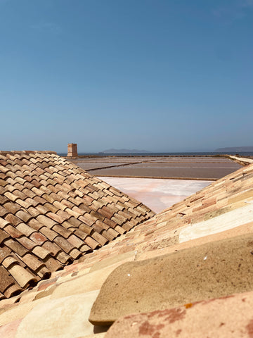 view from the rooftop of the salt museum sicily