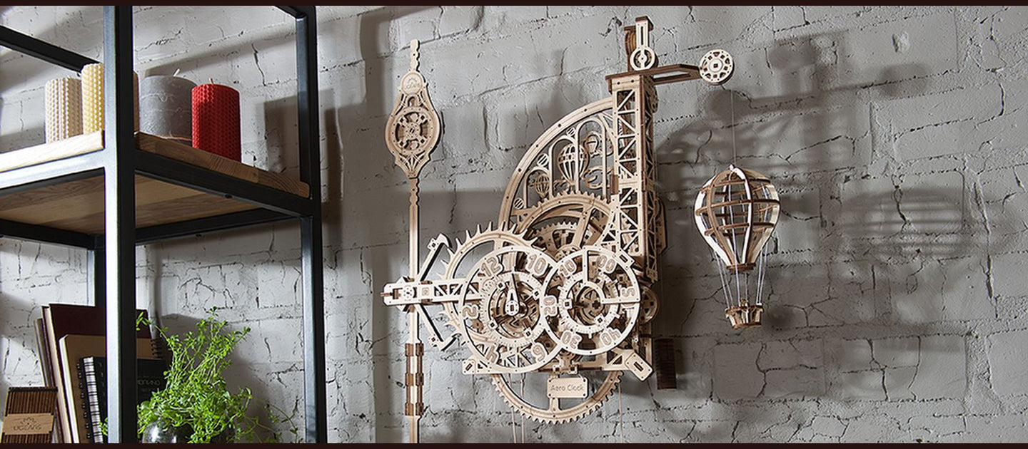 Ugears ユーギアーズ Aero Clock エアロクロック 木のおもちゃ 3D立体