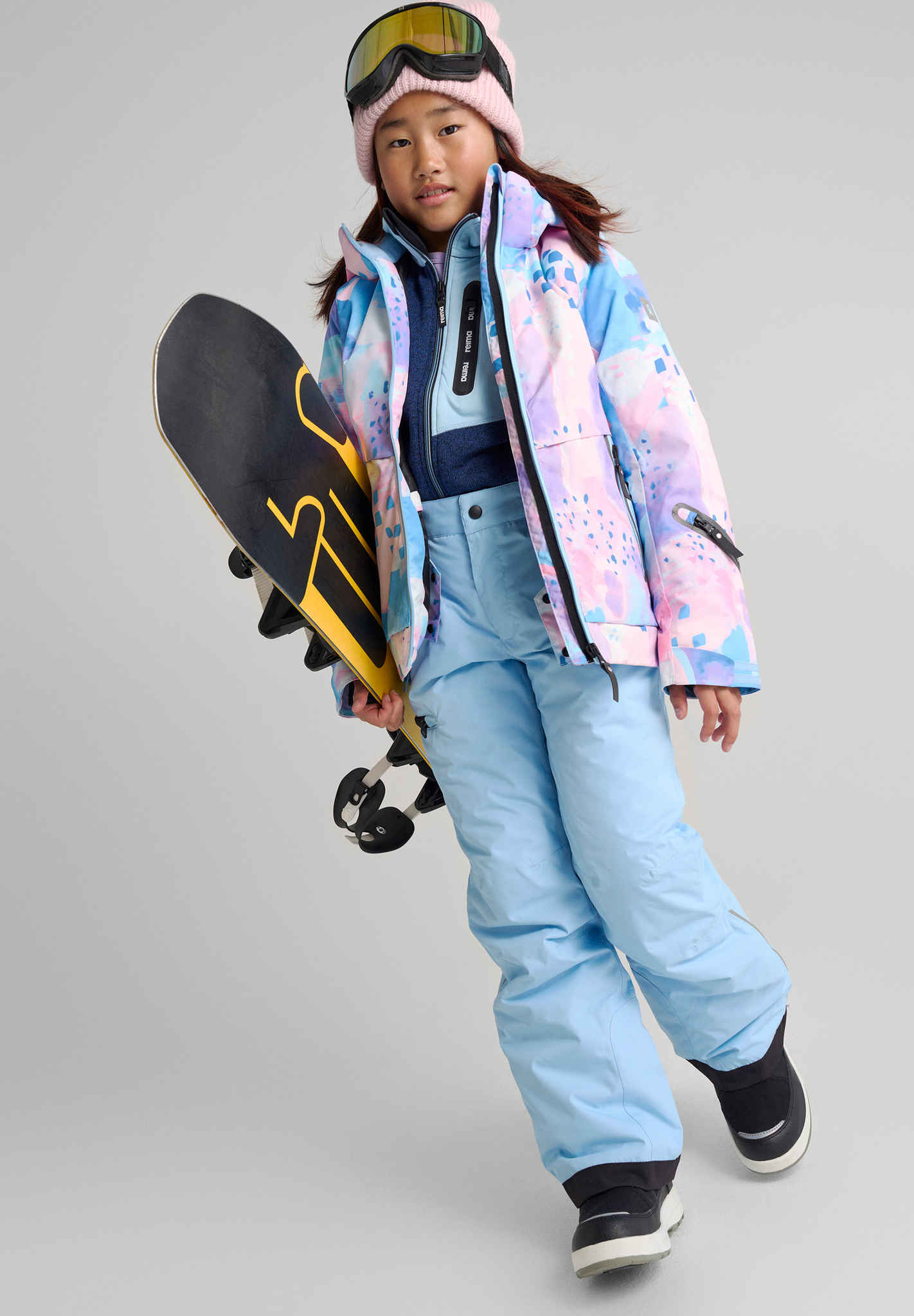 Light Blue Winter Onesie, Jumpsuit, Snowboard Clothes, Snowboard