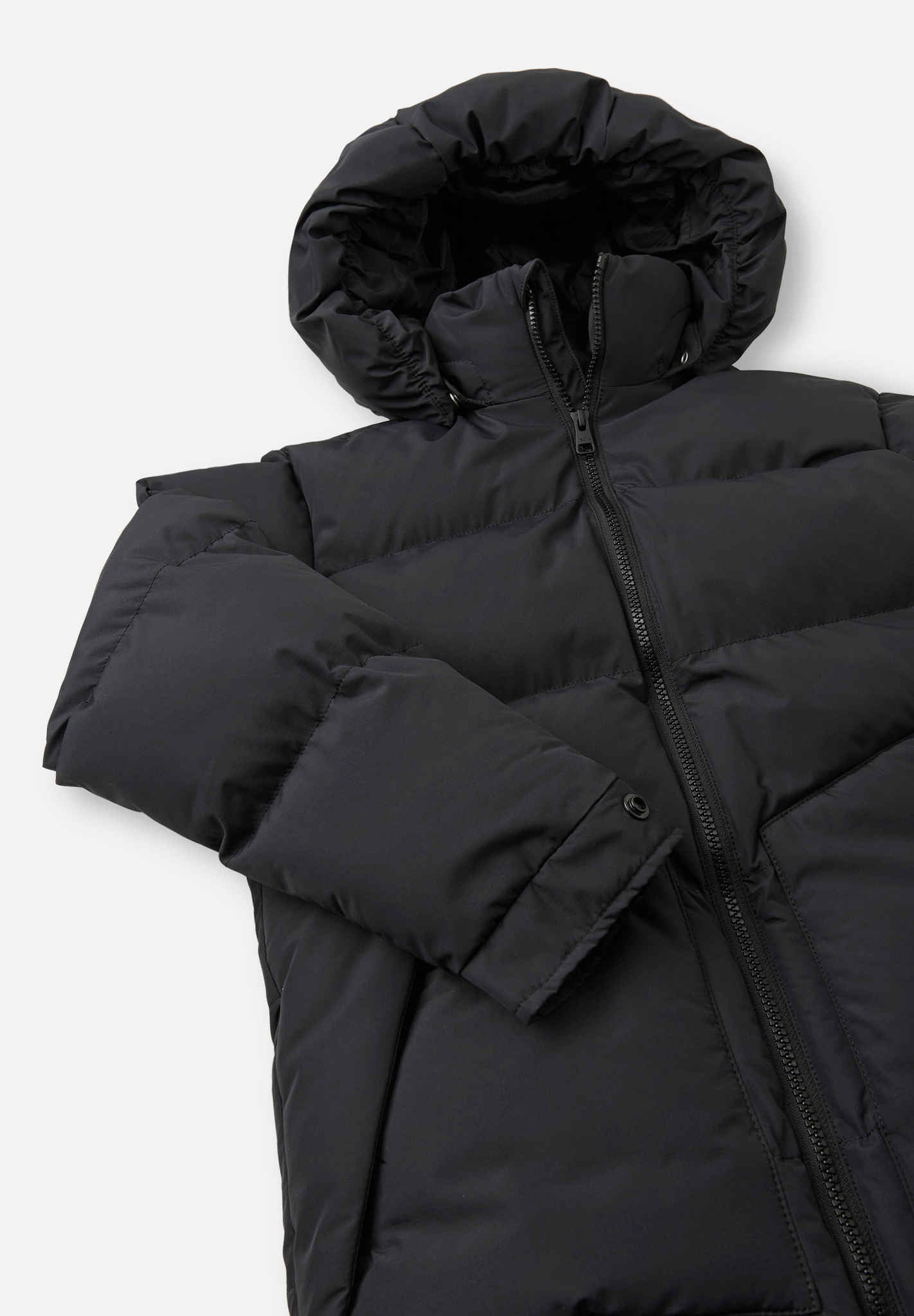 Black Long Padded Winter Jacket Shiny Vinyl Effect | TALLY WEiJL Netherlands