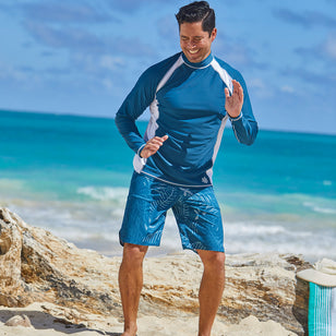 gisteren achterstalligheid werkelijk Men's Long Sleeve Beach Shirt/Swim Shirt | UV Skinz®