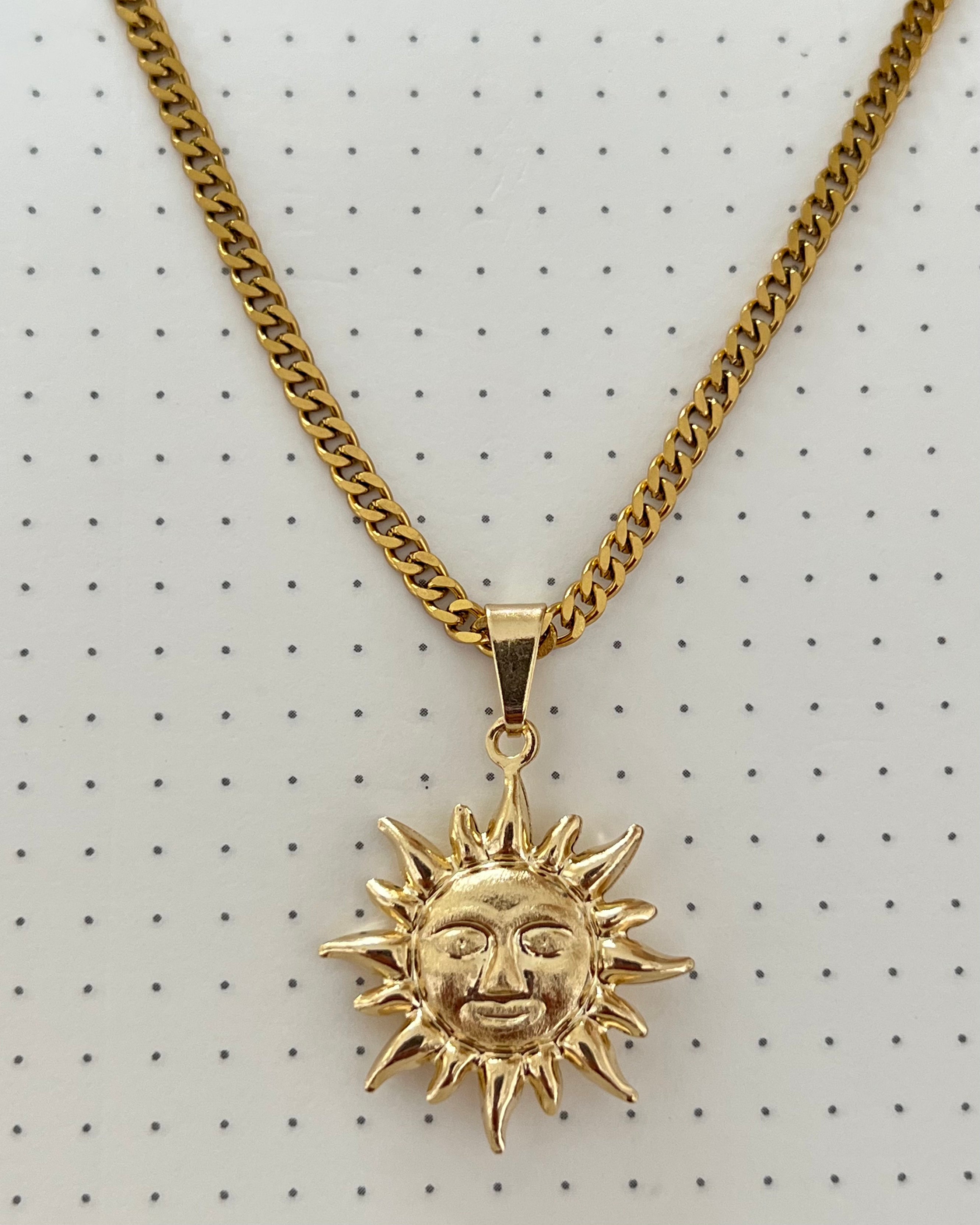 Large sun necklace