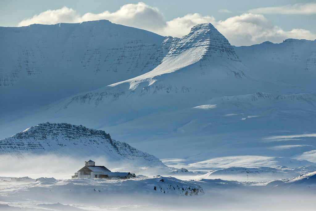 Foto invernale di Snowy Mountain