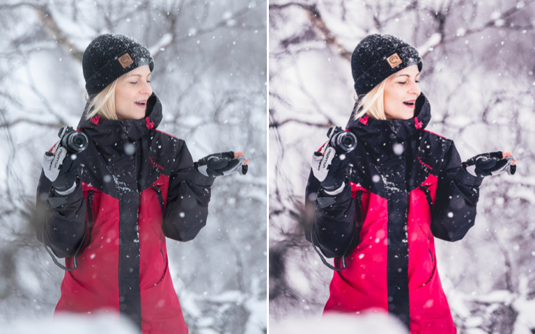 Portrait d'hiver Lightroom Preset