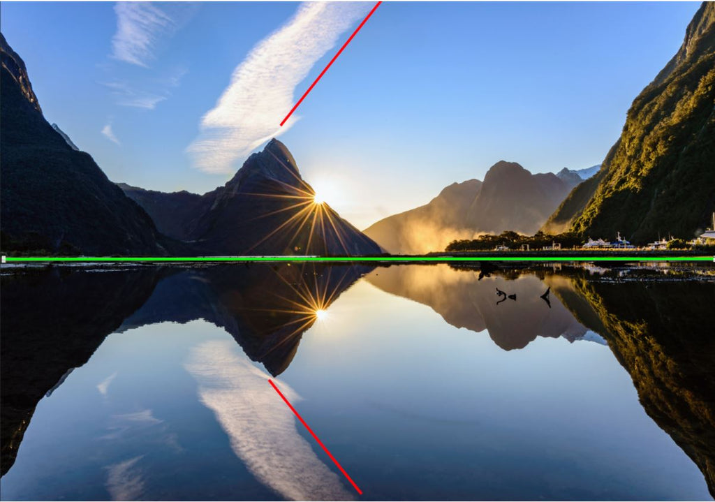 Composizione di una foto in Milford Sound