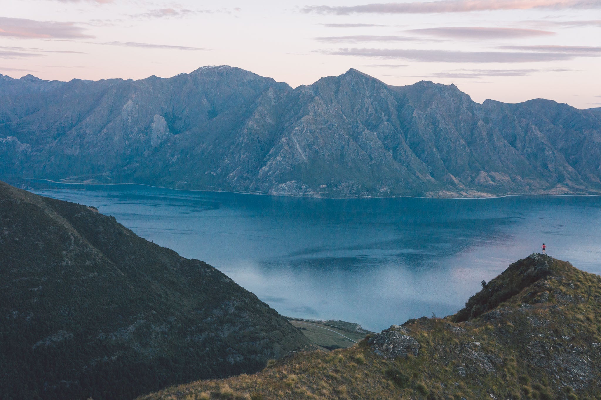 New zealand mountains at sunset