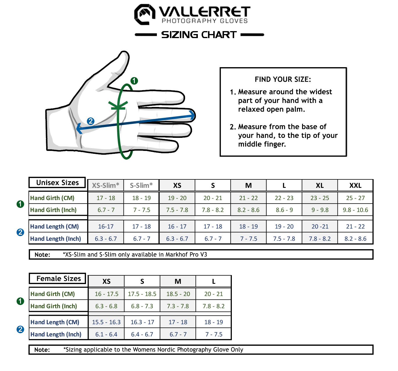 Fox Racing Glove Size Chart