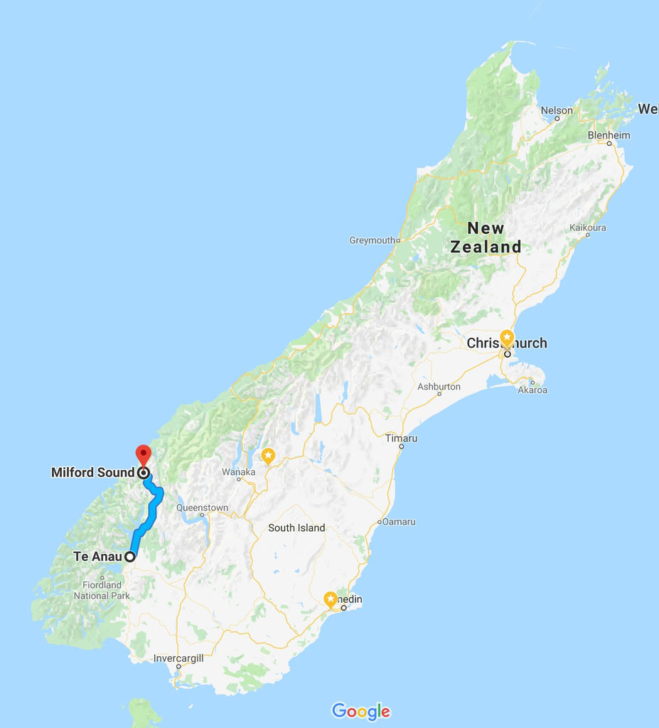 Google Maps su Sound-to-Milford-Sound