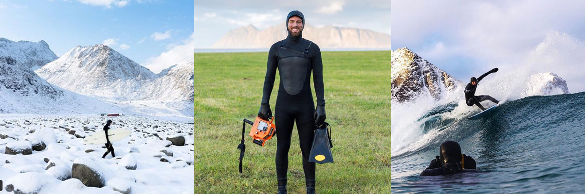 Fotógrafo de surf ártico