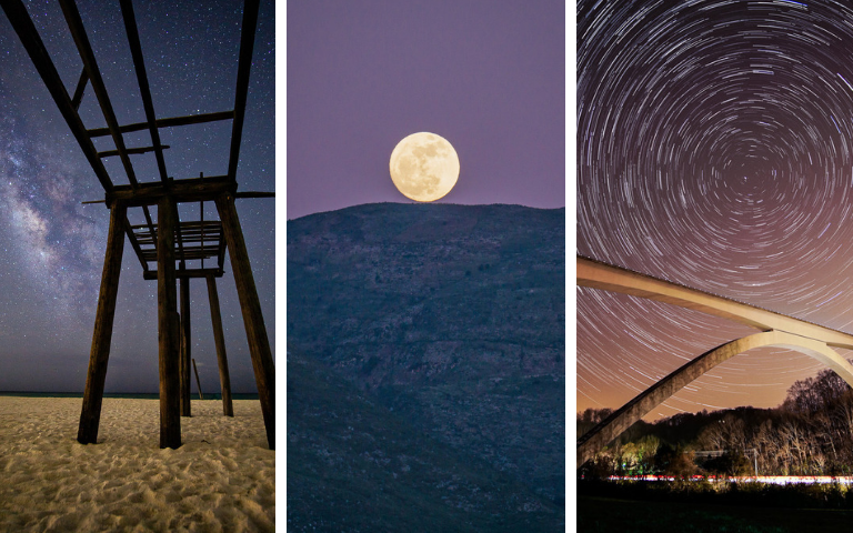 Fase della luna fotografica notturna