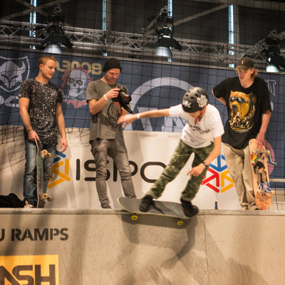 VALLERRET -Shooter, der den Skate Comp bei Ispo, München, einfängt