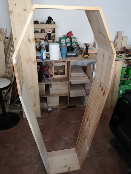 Making of a Custom Coffin Cat Climber shelf stacker bed tree tower