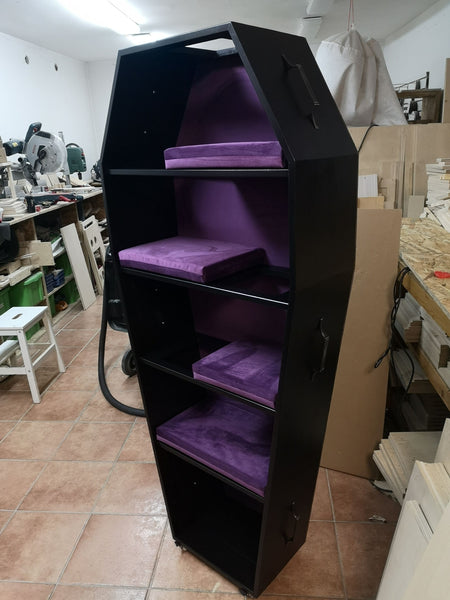 Making of a Custom Coffin Cat Climber shelf stacker bed tree tower