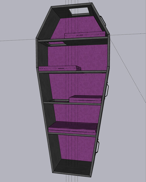 Making of a Custom Coffin Cat Climber shelf stacker bed tree tower