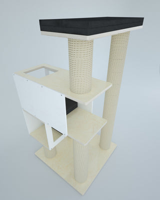 Cat Tower Bed Scratching Post Floory Bastion