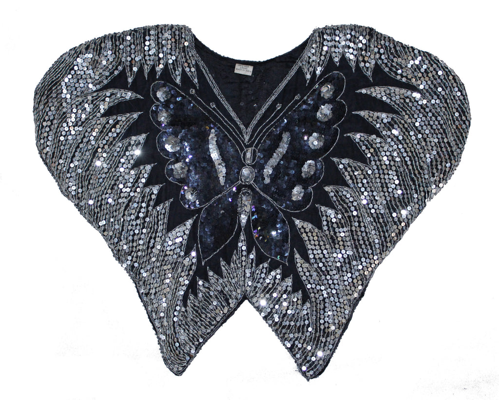 Sequined Iridescent Butterfly Top S – Nifty Thrifty Love