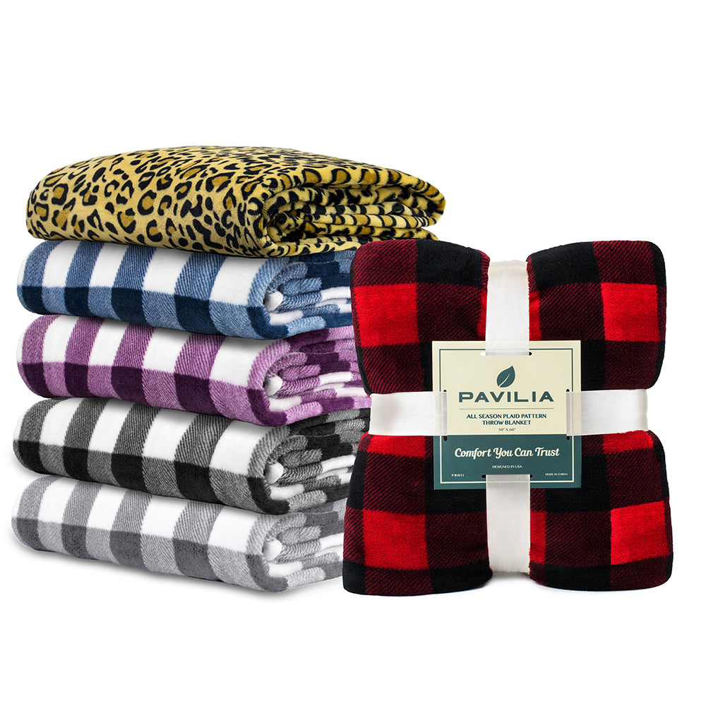 checkered fleece blanket