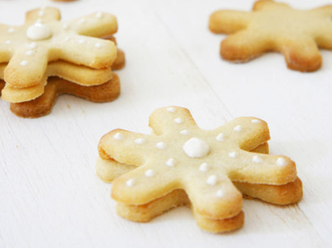 10 Christmas Cookie Recipes For Dogs  snowflake shortbread dog treat recie by pretty fluffy Patchwork Pet Dog Blog