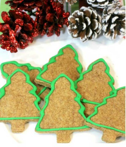10 Christmas Cookie Recipes For Dogs christmas tree dog cookies Patchwork Pet Dog Blog