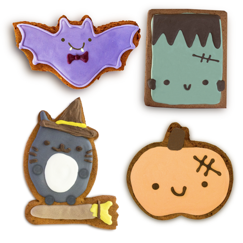 Fall themed gift guide for dog lovers bobby and bambis dog bakery Halloween cookies.