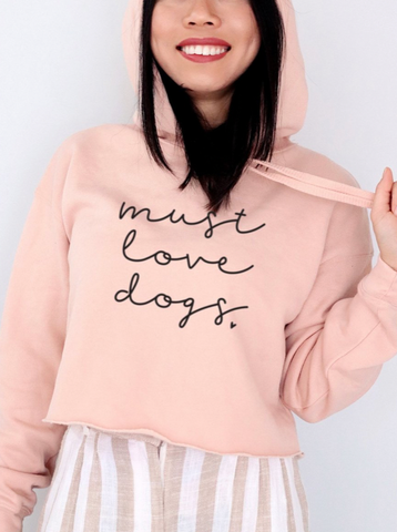 must love dogs cropped hoodie
