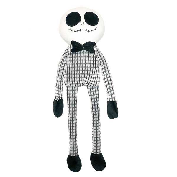 black and white stuffed dog toy