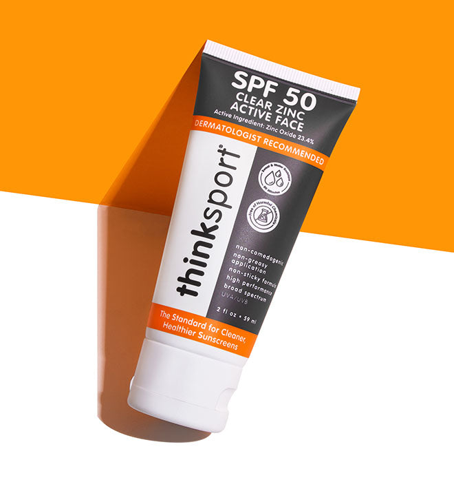 Thinksport Face Clear Zinc Sunscreen Applies Clear