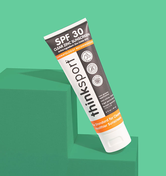 Thinksport Clear Zinc Sunscreen Applies Clear