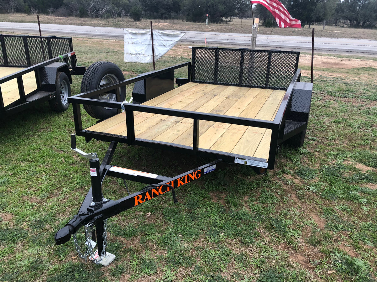 Ranch King 6x12 Single Axle Utility Trailer with bifold- 3291