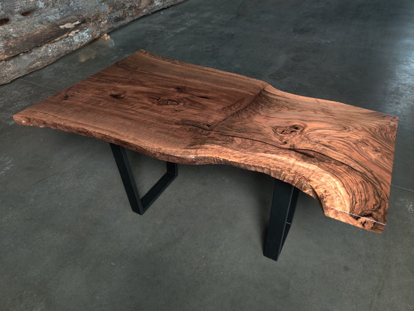 Claro and English Walnut Graft table crafted by CS Woods in 2021