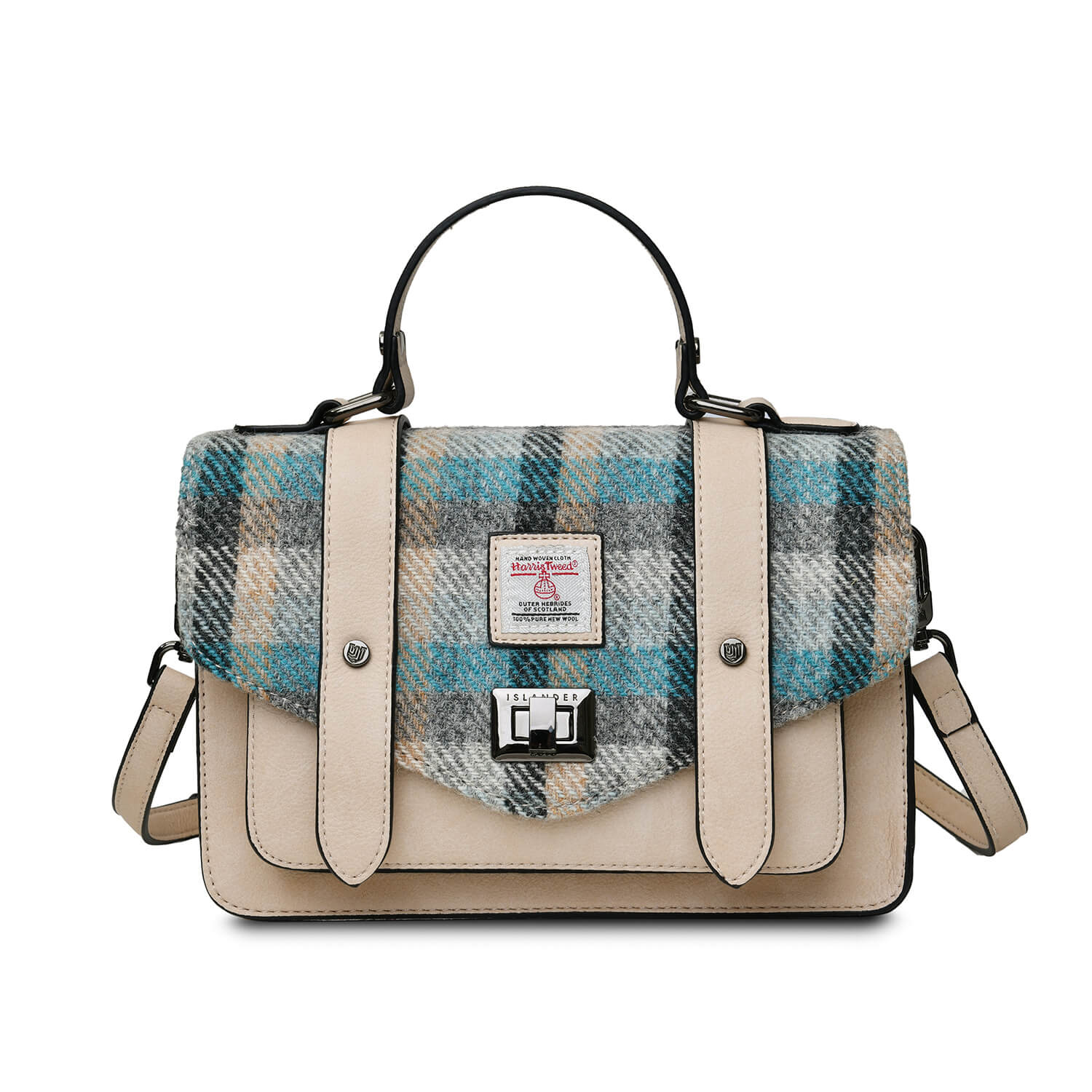 Image of Islander Tartan Satchels with Harris Tweed® | Size: Mini (21 cm x 16 cm