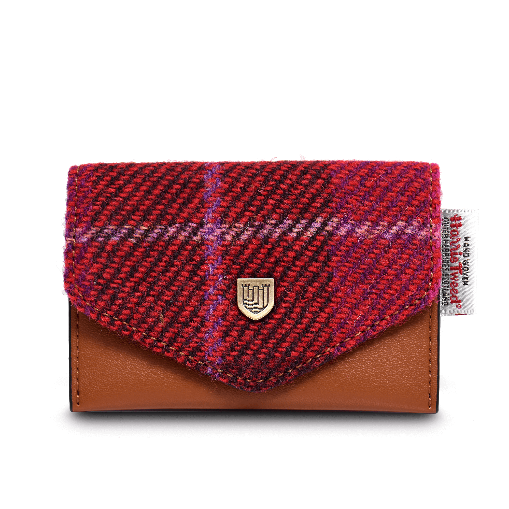 Image of Red Tartan Card Holder with Harris Tweed®