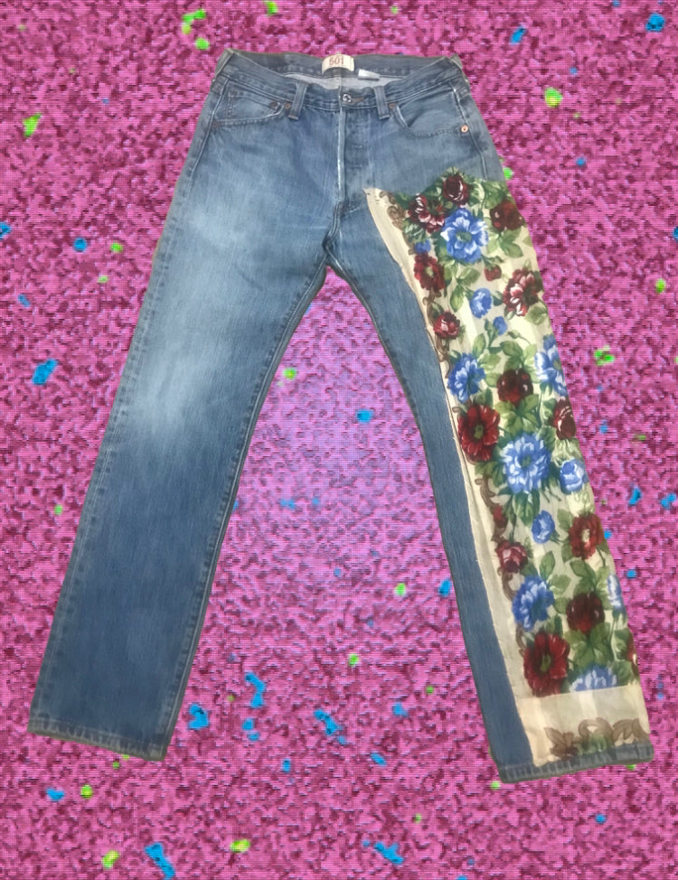Levi's 501 Floral Patch Jeans – W/Love