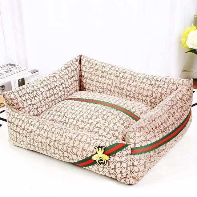 Gucci Style Washable Pet Bed Deep Sleep 