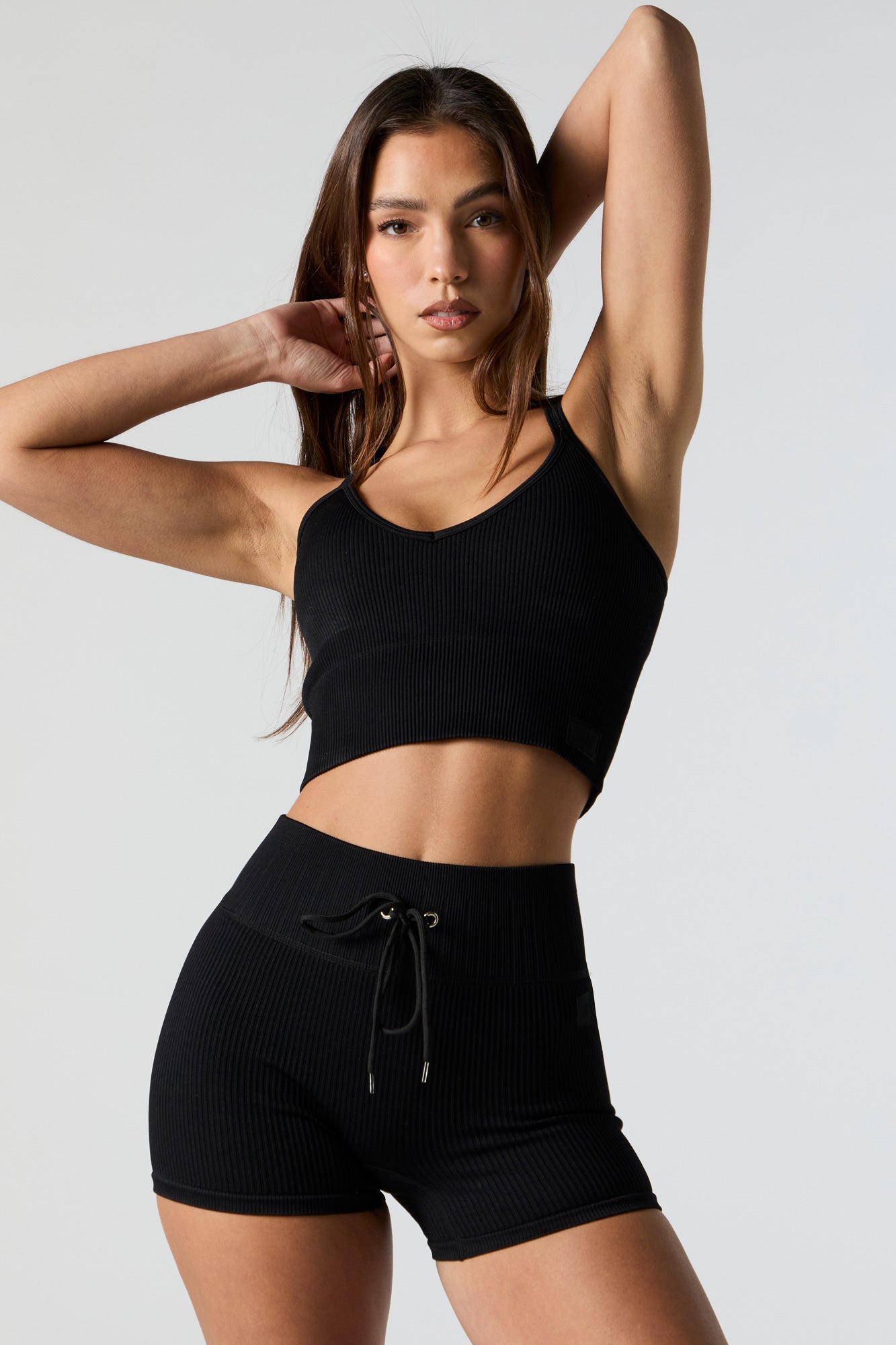 Sommer Ray Washed Seamless Ribbed Zip-Up Top – Charlotte Russe