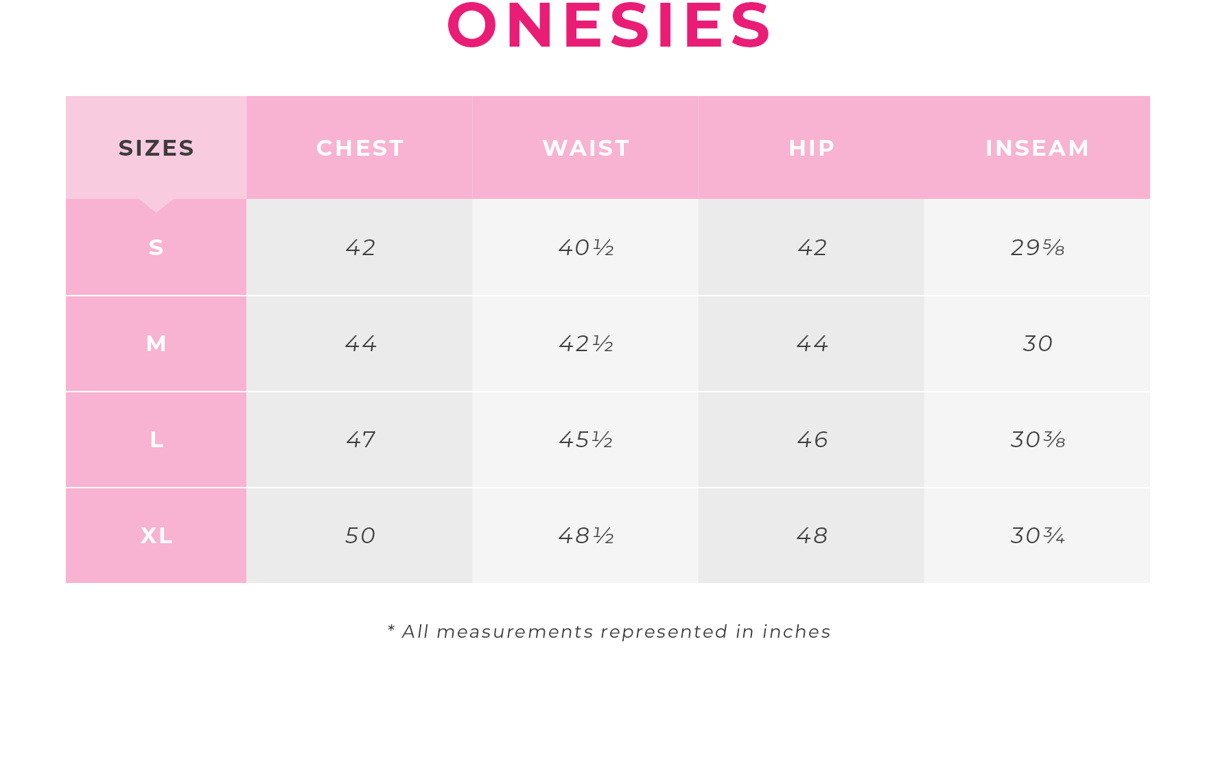 Charlotte Russe | Size Guide