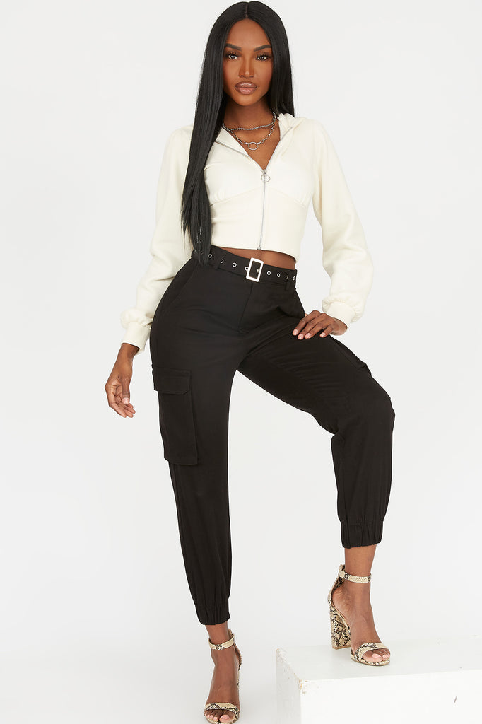 High-Rise Belted Cargo Pant – Charlotte Russe
