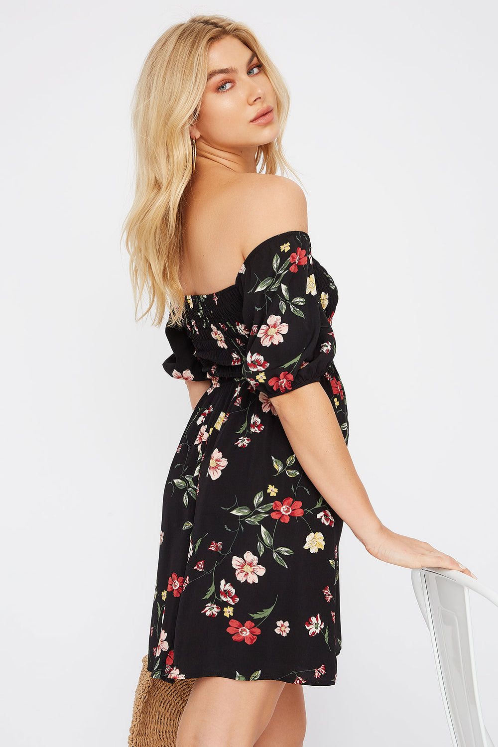 charlotte russe black floral dress