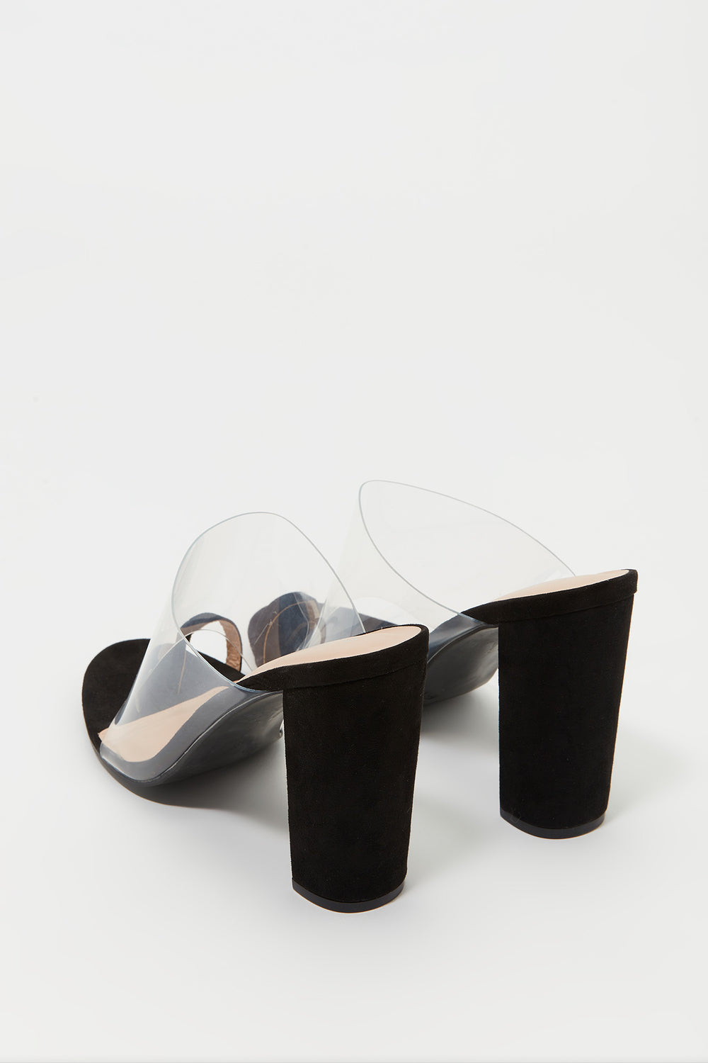 block heel black mules