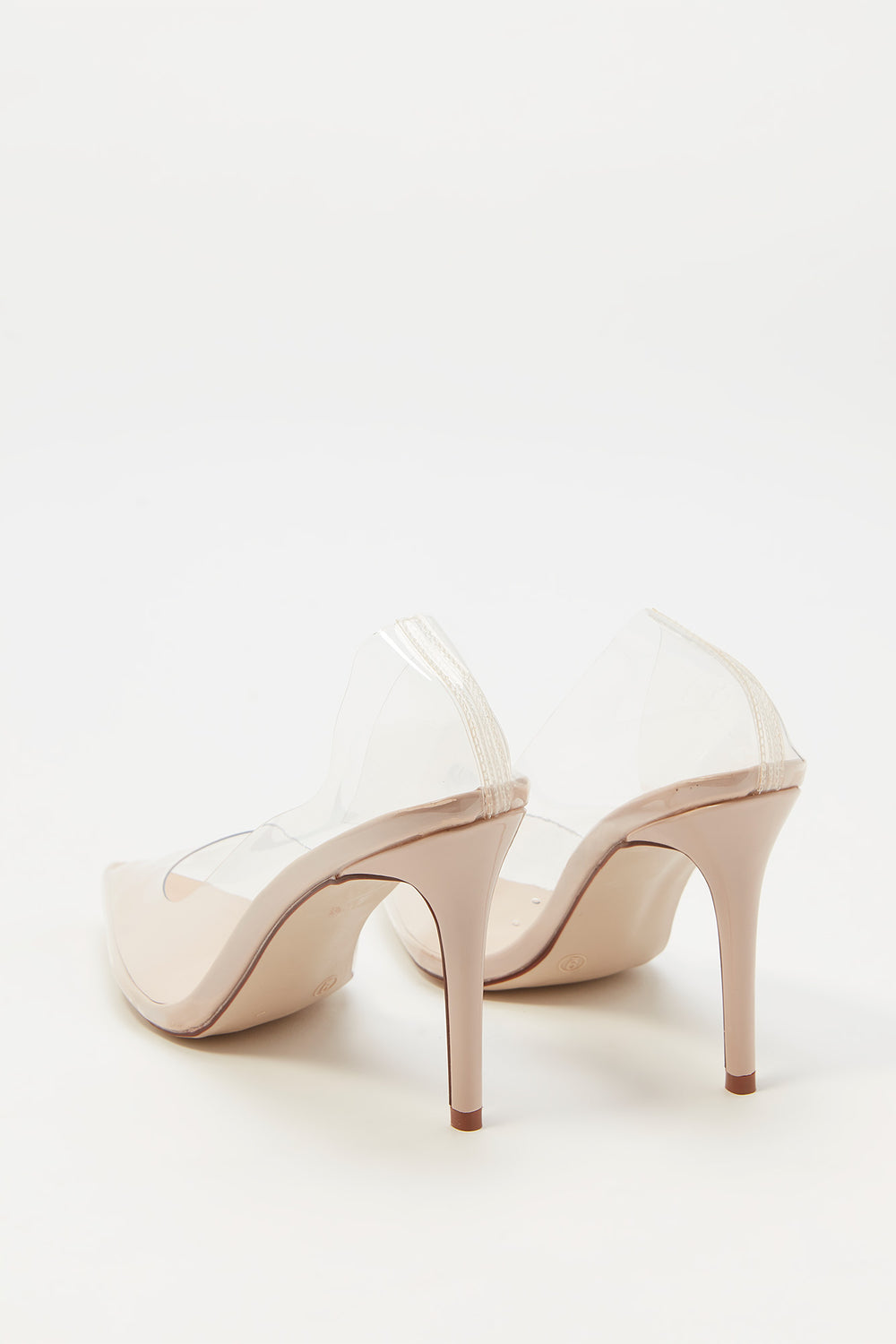 clear stiletto pumps